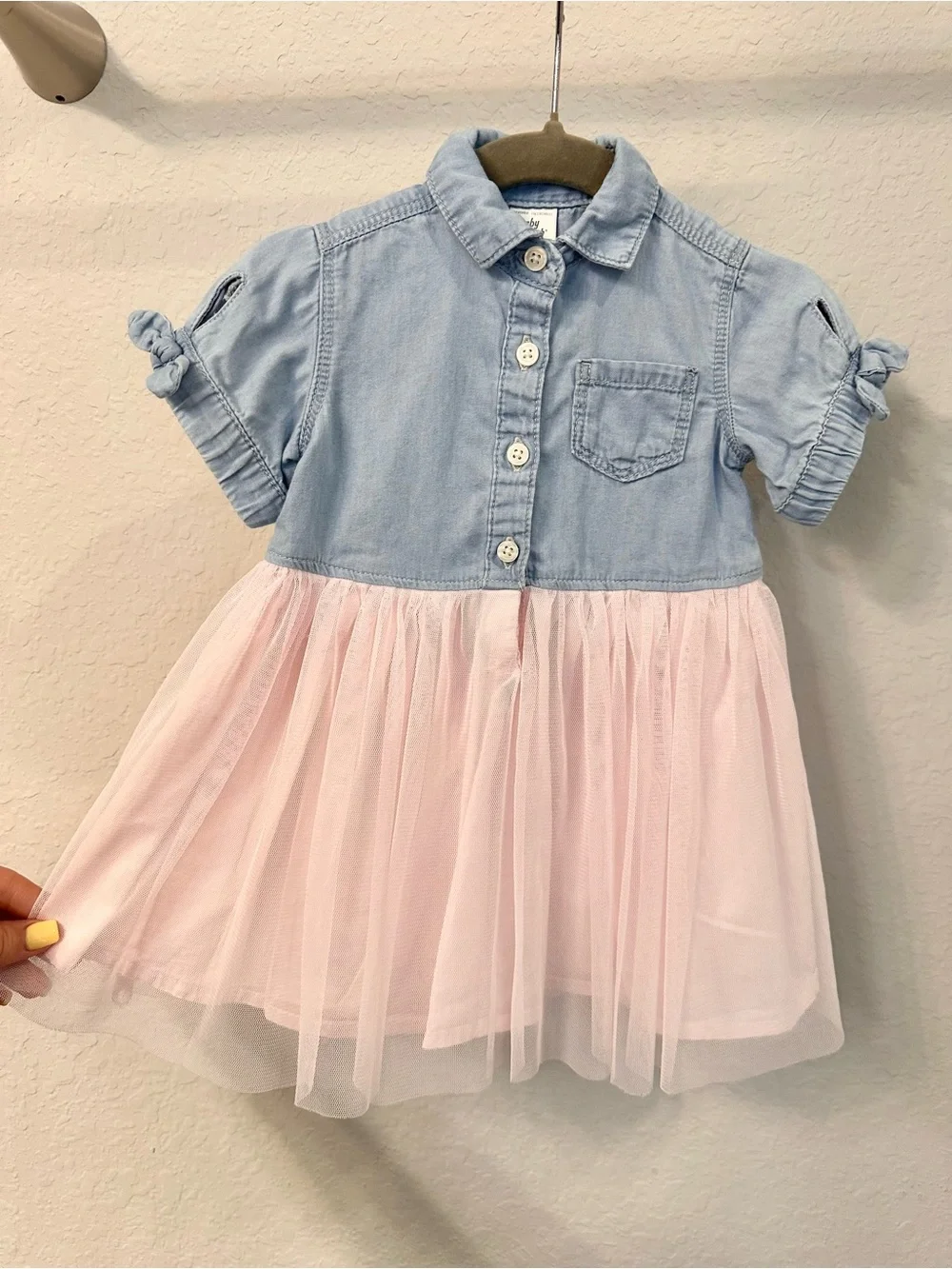 Baby Girl Tulle Short-Sleeve Dress
